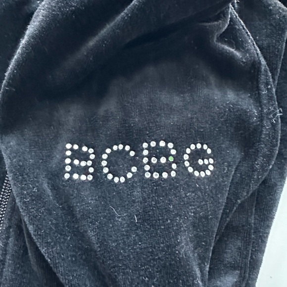 BCBG Velour Athleisure Suit 2pc Set Sz XL/Black - Picture 4 of 16